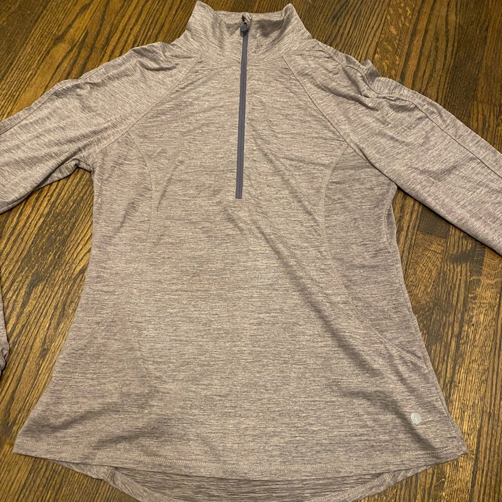 NWOT•Apana Half-Zip Heathered-Purple Pullover